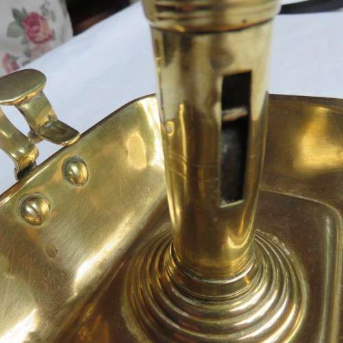 VINTAGE BRASS CANDLE HOLDER 1800'S-EARLY 1900'S