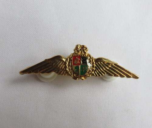 SAAF PILOT GOLD MESS DRESS BADGE(2000 HOURS FLYING TIME)1991-2003- 2 PINS