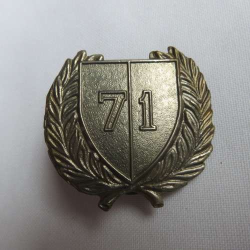 71 MOTORISED BRIGADE HQ CAP BADGE-APPROVED 1986- 2X PINS