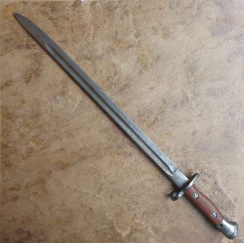 WW2 1907 BAYONET STAMPED AECC 1942 & 1907 SA PATT-OVERALL LENGTH 56CM-SOLD WITHOUT SCABBARD