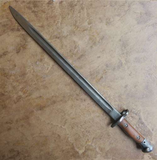 WW2 1907 BAYONET STAMPED AECC 1942 & 1907 SA PATT-OVERALL LENGTH 56CM-SOLD WITHOUT SCABBARD