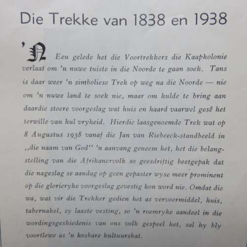 DIE OSSEWATREK 7 DEC 1938 PROGRAM-10 PAGES-GOOD CONDITION