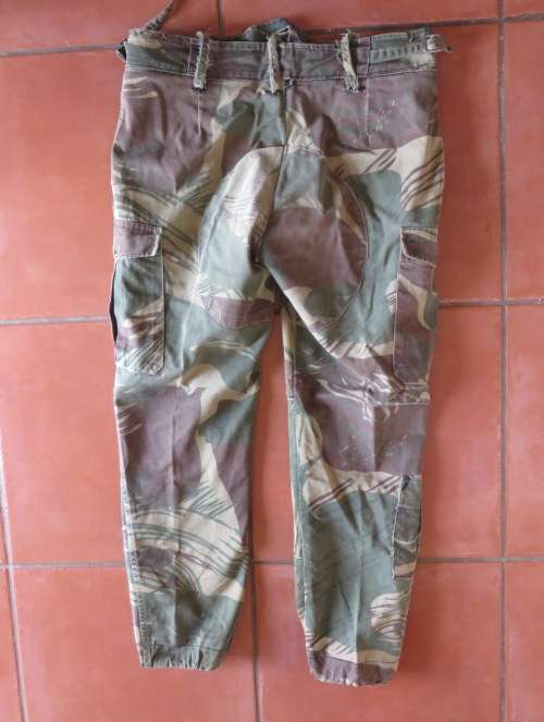 RHODESIAN CAMO TROUSERS-SIZE 32 PIPE LENGTH 71CM