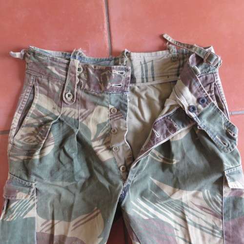 RHODESIAN CAMO TROUSERS-SIZE 32 PIPE LENGTH 71CM