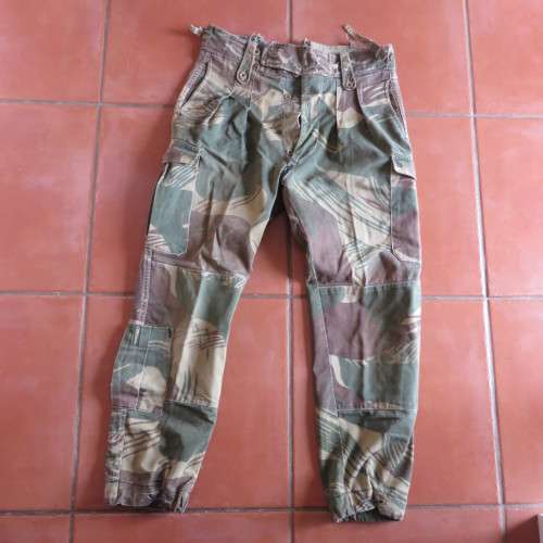 RHODESIAN CAMO TROUSERS-SIZE 32 PIPE LENGTH 71CM