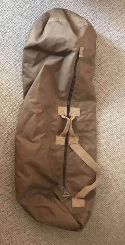 SADF DUFFLE BAG,WATERPROOF NYLON TYPE WITH ZIP-GOOD CONDITION