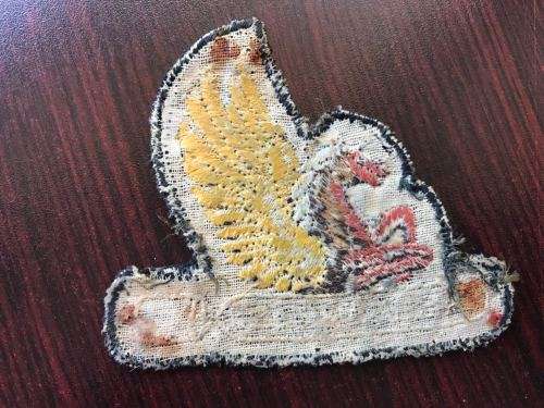 SAAF 5 SQUADRON PATCH-ORIGINAL-WORN 1970'S TO EARLY 1980'S ON  RIGHT UPPER ARM-MEASURES 90X102 MM