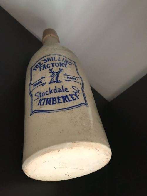 GINGER BEER BOTTLE -FULL HEIGHT 265MM-MAKER STAMPED BUCHAN BIRMINGHAM-GOOD CONDITION