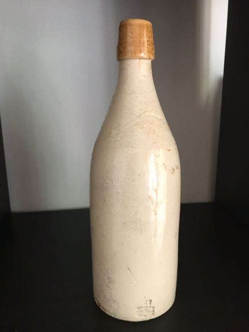 GINGER BEER BOTTLE -FULL HEIGHT 265MM-MAKER STAMPED BUCHAN BIRMINGHAM-GOOD CONDITION