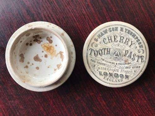 VINTAGE CHERRY TOOTH PASTE JAR