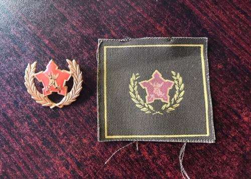 5 YEAR VOLUNTARY SERVICE BADGE 1980'S-2003-CLOTH & METAL
