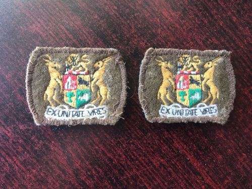 RANK PAIR FOR SERGEANT MAJOR  CLASS 2 -EMBROIDERED-1970'S-2002
