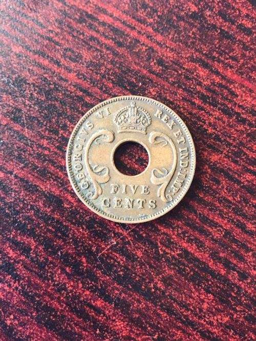 EAST AFRICA 1942- 5 CENT