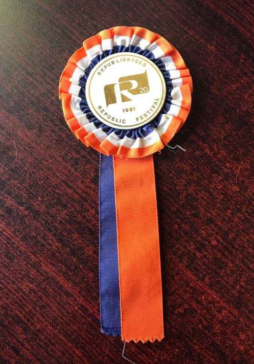 1981 REPUBLIC FESTIVAL ROSETTE
