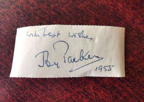 ORIGINAL SIGNATURE FOR WELL KNOWN ACTRESS & TELEVISION PRODUCER JOY PARKER -22/02/1922-7/11/2012