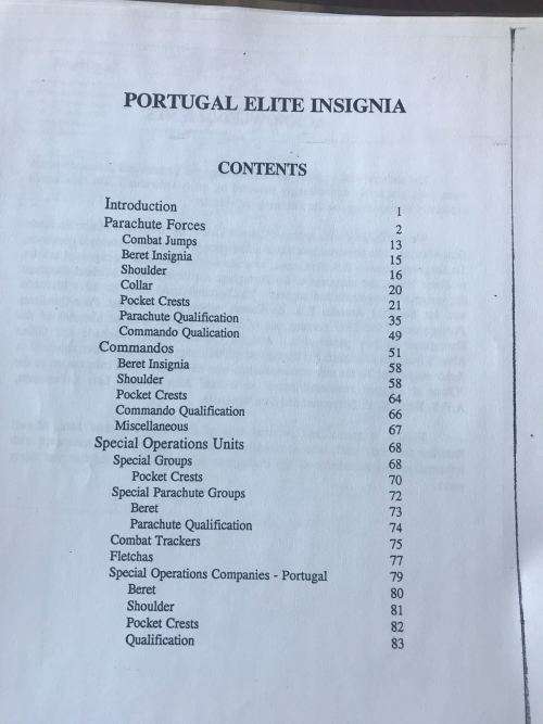 PORTUGAL ELITE FORCES INSIGNIA 1951-PRESENT-FACSIMILE COPY (BINDED)-138 PAGES