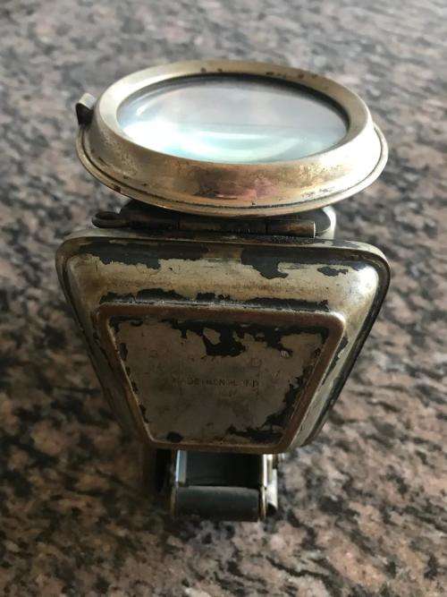 VINTAGE JOSEPH LUCAS LTD PETROLEUM SILVER KING BICYCLE LAMP-1918