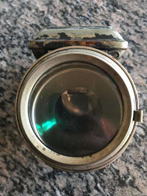 VINTAGE JOSEPH LUCAS LTD PETROLEUM SILVER KING BICYCLE LAMP-1918