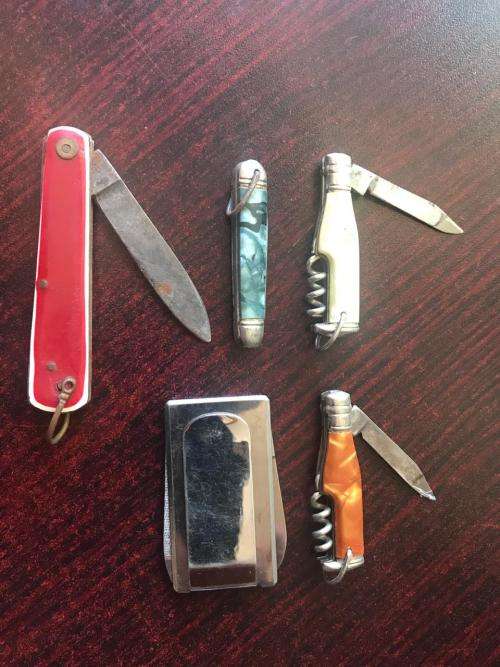 SELECTION OF 5 VINTAGE MINIATURE KNIFES-SOLD TOGETHER