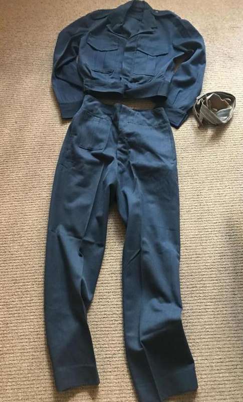 ORIGINAL PURE NEW WOOL BUNNY JACKET & TROUSERS-LABELLED & DATED 1974-SIZE  MEDIUM-MEASURES 50 CM ARM