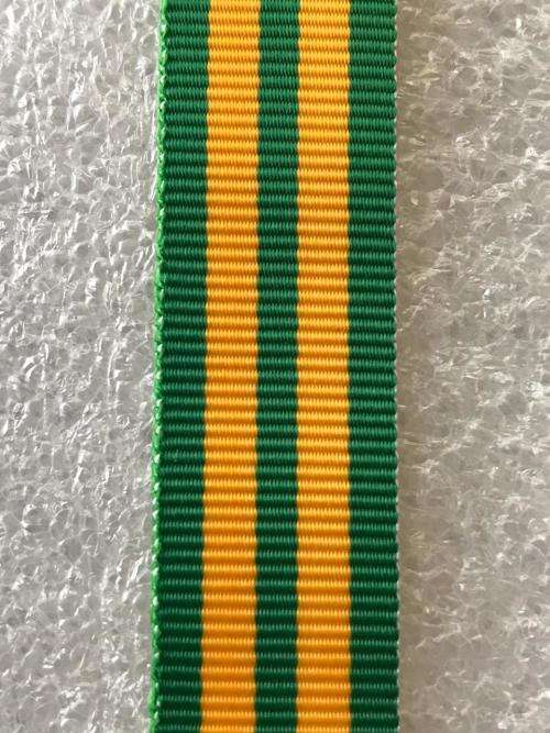 SADF 30 YEARS GOOD SERVICE MEDAL RIBBON- MINIATURE SOLD IN 15CM LENGTH