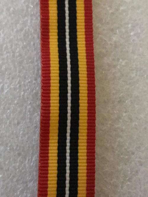 SOUTHERN AFRICA MINIATURE MEDAL RIBBON-SOLD IN LENGTHS OF 15CM
