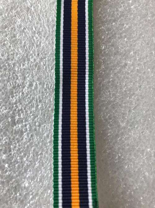 MINIATURE DE WET MEDAL RIBBON-SOLD IN LENGTHS OF 15 CM