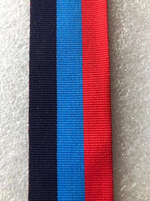TRANSKEI 10 YEAR FULL SIZE SERVICE MEDAL RIBBON-SOLD IN LENGTHS OF 15CM
