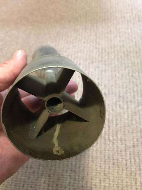 INERT WW2 MORTAR BOMB 75 MM-TOTAL LENGTH 45CM-NO MARKINGS