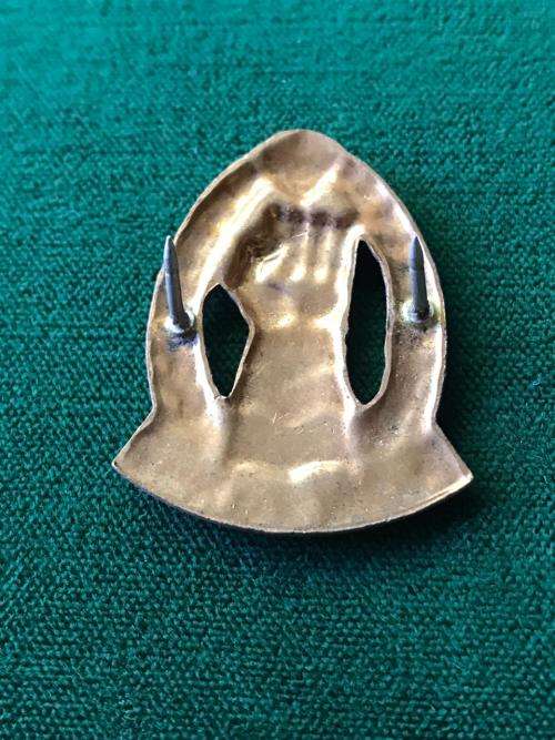 SA ARMOURED CORPS GILT COLLAR BADGE- 2 PINS