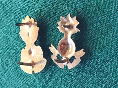 SA ENGINEER CORPS OFFICERS MESS DRESS COLLAR BADGES- 2X DIFFERENT PATTERNS