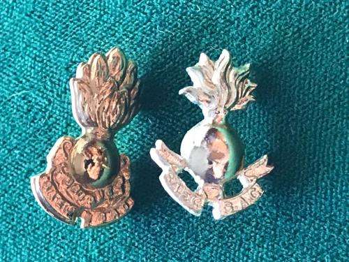 SA ENGINEER CORPS OFFICERS MESS DRESS COLLAR BADGES- 2X DIFFERENT PATTERNS