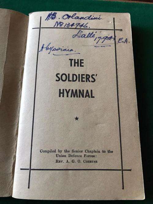 THE SOLDIERS HYMNAL-ORIGINAL 1940-62 PAGES-AFRIKAANS + ENGLISH