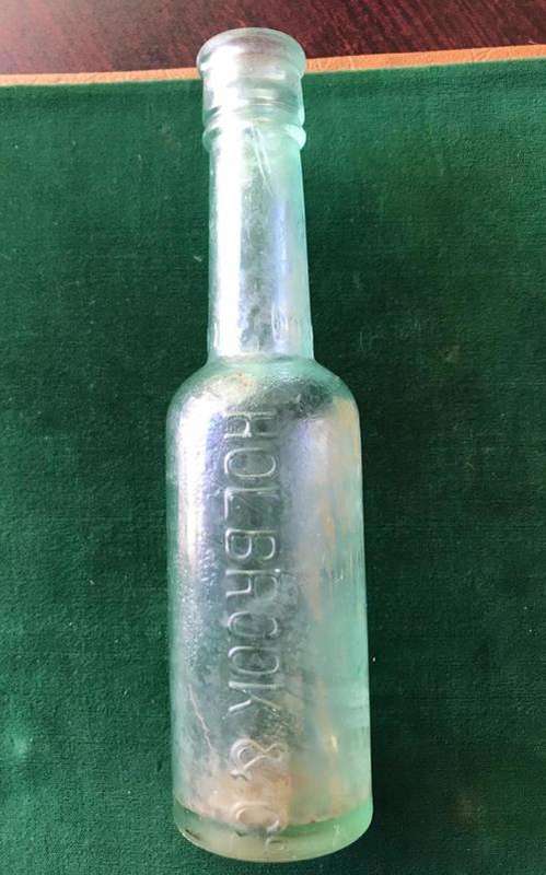 EARLY 1900`S HOLBROOK & CO SAUCE BOTTLE-HEIGHT 19CM