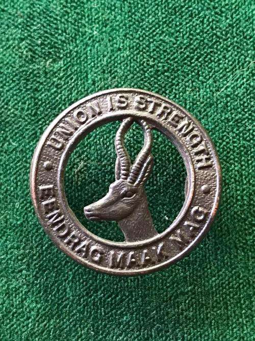 GENERAL SERVICE CORPS COLLAR BADGE-WORN 1940`S- LUGS COMPLETE