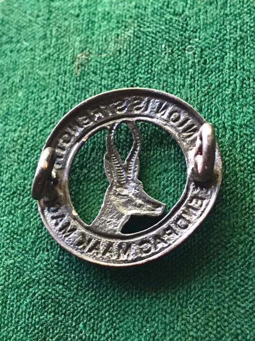 GENERAL SERVICE CORPS COLLAR BADGE-WORN 1940`S- LUGS COMPLETE