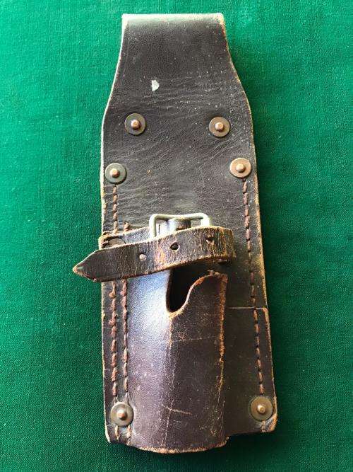 SA LEATHER FROG FOR THE SA NO 9 BAYONET WITH THE SIDES BEING STITCHED DOWN