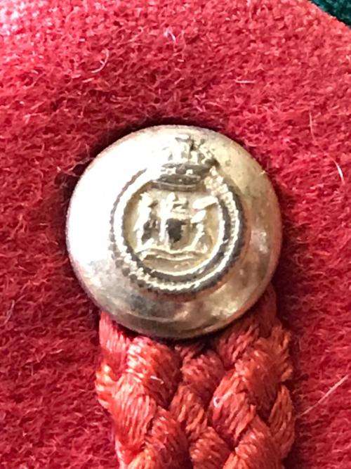ORANGE GORGETS PATCHES,BATTLE DRESS FOR COLONELS & BRIGADIERS,BUTTON WITH UNION COAT OF ARMS