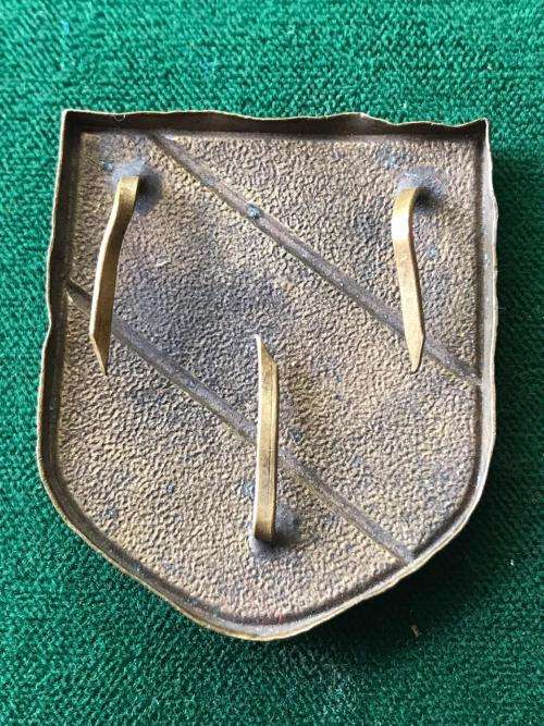 GERMAN HELMET TRI COLOR SHIELD-ORIGINAL- 3 FLAT PINS