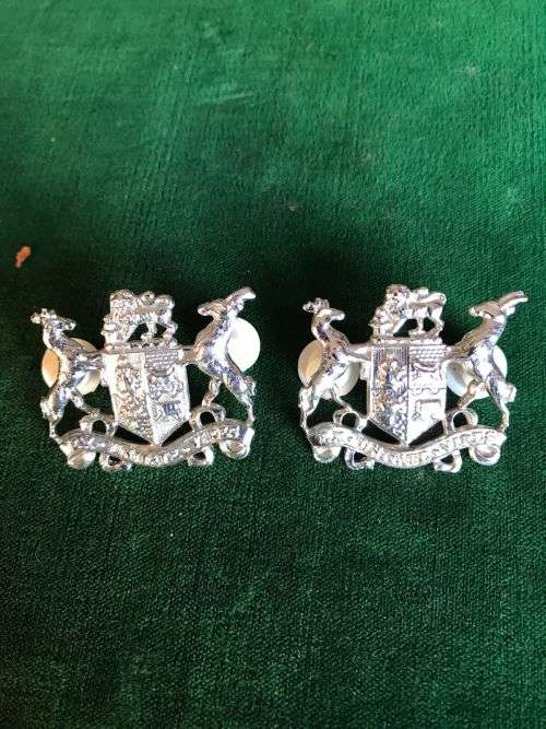 WARRANT OFFICERS- CLASS 2, CHROMED RANK PAIR-ONLY WORN BY THE ARMY- PINS INTACT