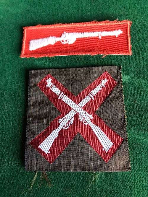 ARMY CADET MARKSMAN BADGES- 2X SOLD TOGETHER