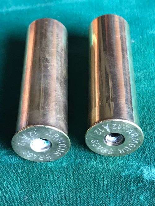 2X ARMOUR BRASS SHELLS-SOLD TOGETHER 20 MM