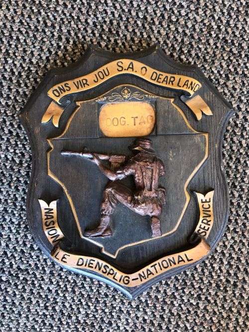 SADF PERIOD NATIONAL SERVICE PLAQUE