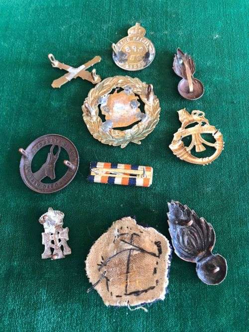 MIXED LOT OF 9 BADGES AND ONE MEDAL BAR- SOLD TOGETHER