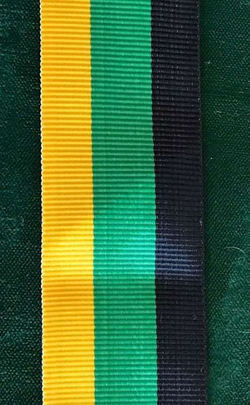 FULL SIZE MK SERVICE MEDAL IN BRONZE RIBBON -SOLD IN LENGTHS OF 15 CM