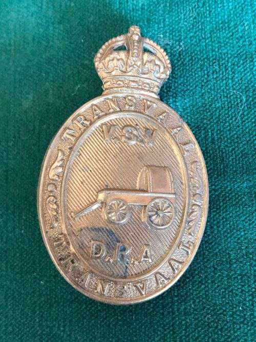 DEFENCE RIFLE ASSOCIATION CAP BADGE-TRANSVAAL 1923-1943- 2 LUGS