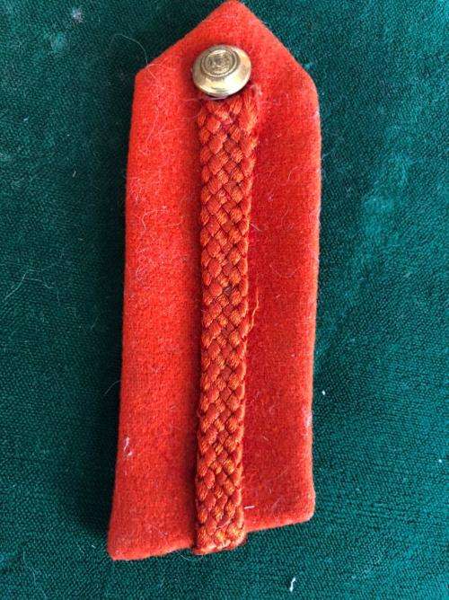 EARLY ARMY GENERALS GORGET PATCH-NOTE BRASS BUTTON