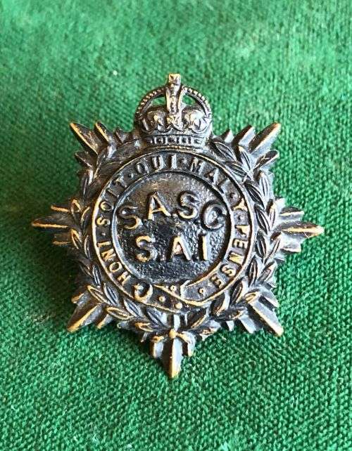 SA SERVICE CORPS COLLAR BADGE- 1926-1937- 2 LUGS
