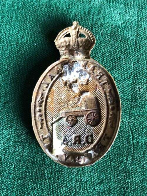 TRANSVAAL DEFENCE RIFLE ASSOCIATION CAP BADGE-WORN 1923-1943- NO LUGS