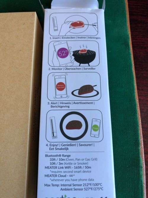 MEATER /SMART WIRELESS BLUETOOTH SMALL MEAT THERMOMETER-BRAND NEW INDICATIVE MARKET PRICE R2000